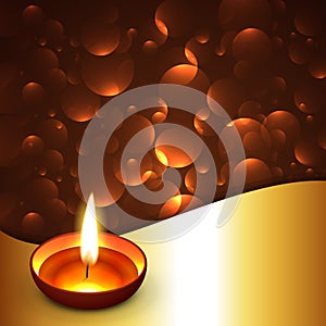 Shiny diwali diya background