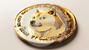 Shiny Dogecoin Cryptocurrency Close-up photo