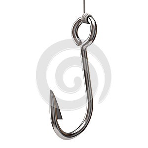 Shiny fishing hook