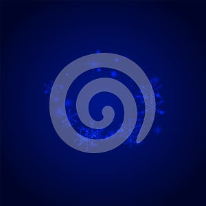 Shiny Flake Vector Blue Background. Silver