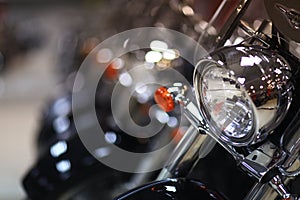 Shiny fragments of motorcycles photo