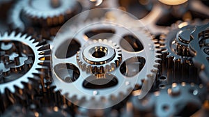 Shiny gears as a technological background