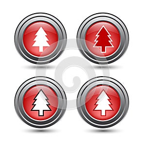 Shiny glossy christmas buttons