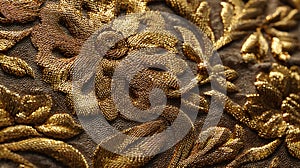 Shiny Gold Background with Elegant Intricate Patterns
