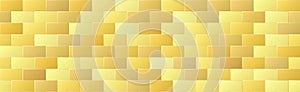 Shiny gold gradient color brick seamless pattern background