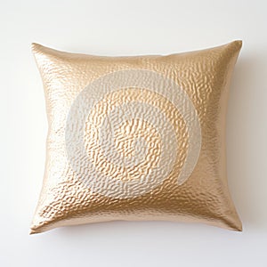 Shiny Gold Metallic Embossed Pillow With Scott Adams Style