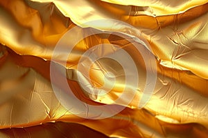 Shiny gold paper texture provides luxurious and opulent background