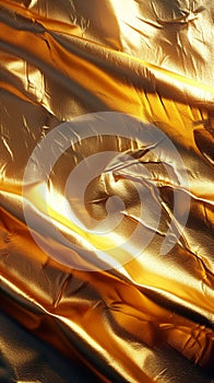 Shiny gold paper texture provides luxurious and opulent background