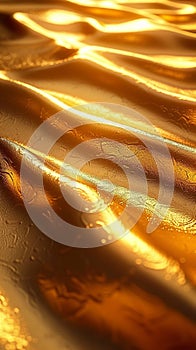 Shiny gold paper texture provides luxurious and opulent background