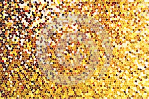 Shiny gold pixel dotted background, golden ripple texture, yellow glitter wallpaper,