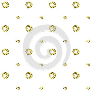 Shiny golden abstract texture. Tile dottetd backdrop. Warping paper with golden circles and dots on white.