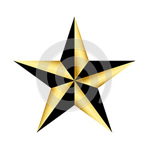 Shiny golden star icon isolated on white background. Vector EPS 10