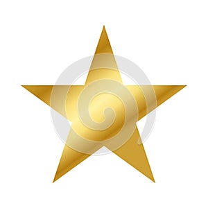 Shiny golden star icon isolated on white background. Vector EPS 10