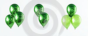The shiny green balloons creating a festive and cheerful atmosphere..AI generated image
