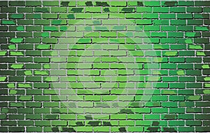 Shiny Green brick wall