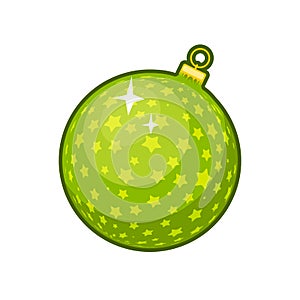 Shiny green Christmas ball