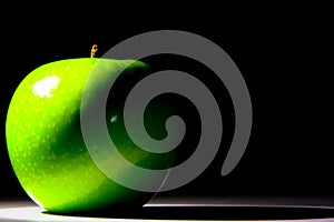 Shiny green Granny Smith apple