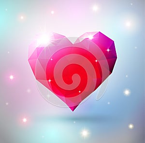 Shiny heart gem symbol