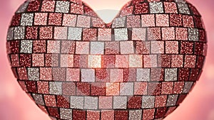 Shiny Heart-Shaped Disco Ball