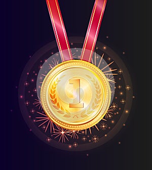 Shiny Honorable Gold Medal for First Place Win