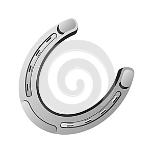 Shiny horseshoe vector design illustration isolated on white background