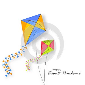 Shiny kites for Happy Vasant Panchami celebration. photo