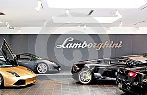 Shiny Lamborghinis On Sales Floor