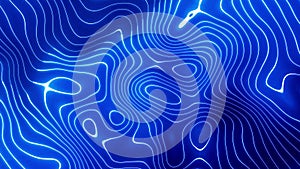 Shiny liquid line glowing. Glowing shiny line blue color wave abstract background.