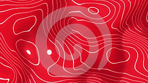 Shiny liquid line glowing. Glowing shiny line red color wave abstract background.