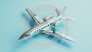 The Shiny Metallic Jet.AI generated image photo