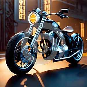 shiny motorbikes for locomotion, AI-Images