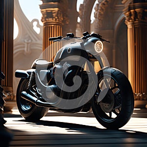 shiny motorbikes for locomotion, AI-Images