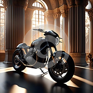 shiny motorbikes for locomotion, AI-Images