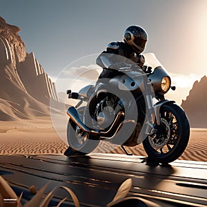 shiny motorbikes for locomotion, AI-Images