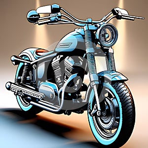 shiny motorbikes for locomotion, AI-Images