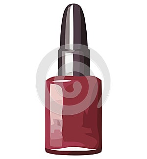 Shiny nail polish bottle