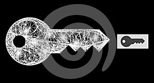 Shiny Net Mesh Key with Light Spots