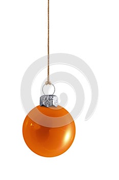 Shiny Orange Christmas Bauble
