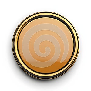 Shiny Orange Circular Button Design