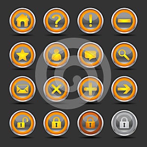 Shiny Orange Icons Set 1 - Web