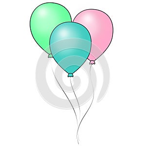 Shiny Pastel Balloons