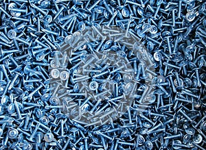 Shiny pile of screws photo