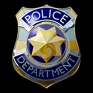 Shiny police badge photo