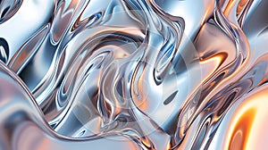 shiny quicksilver mercury metal waves background and wallpaper