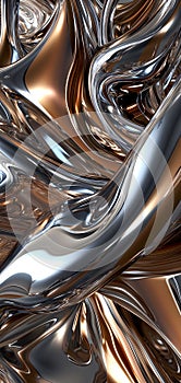 shiny quicksilver mercury metal waves background and wallpaper