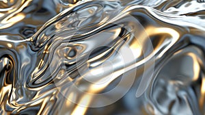 shiny quicksilver mercury metal waves background and wallpaper photo