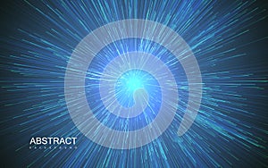 Shiny radial burst with linear particles