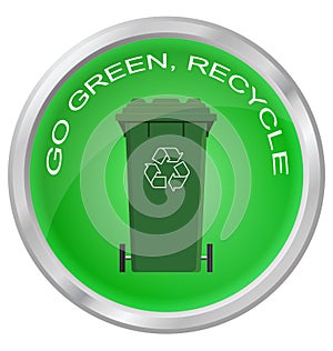 Shiny recycling button