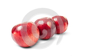 Shiny red autumn apples