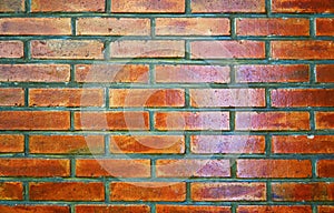 Shiny red brown brick wall background